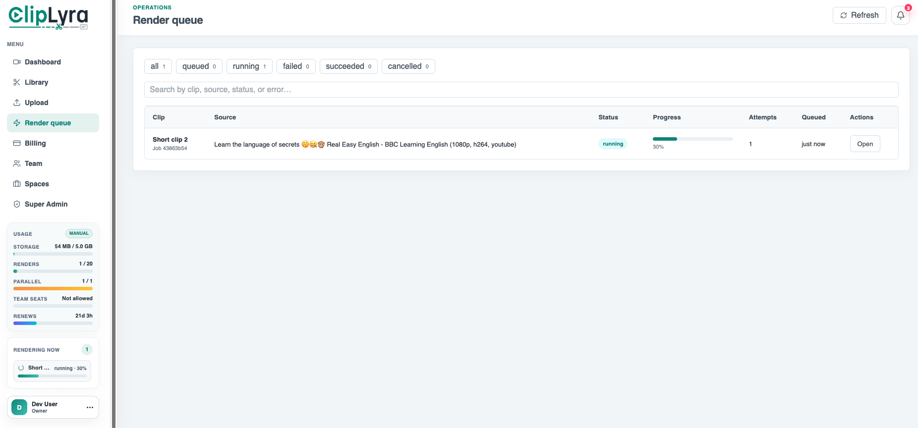 Render Queue & Output Operations screenshot