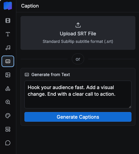 Captions, Audio & AI Voice screenshot