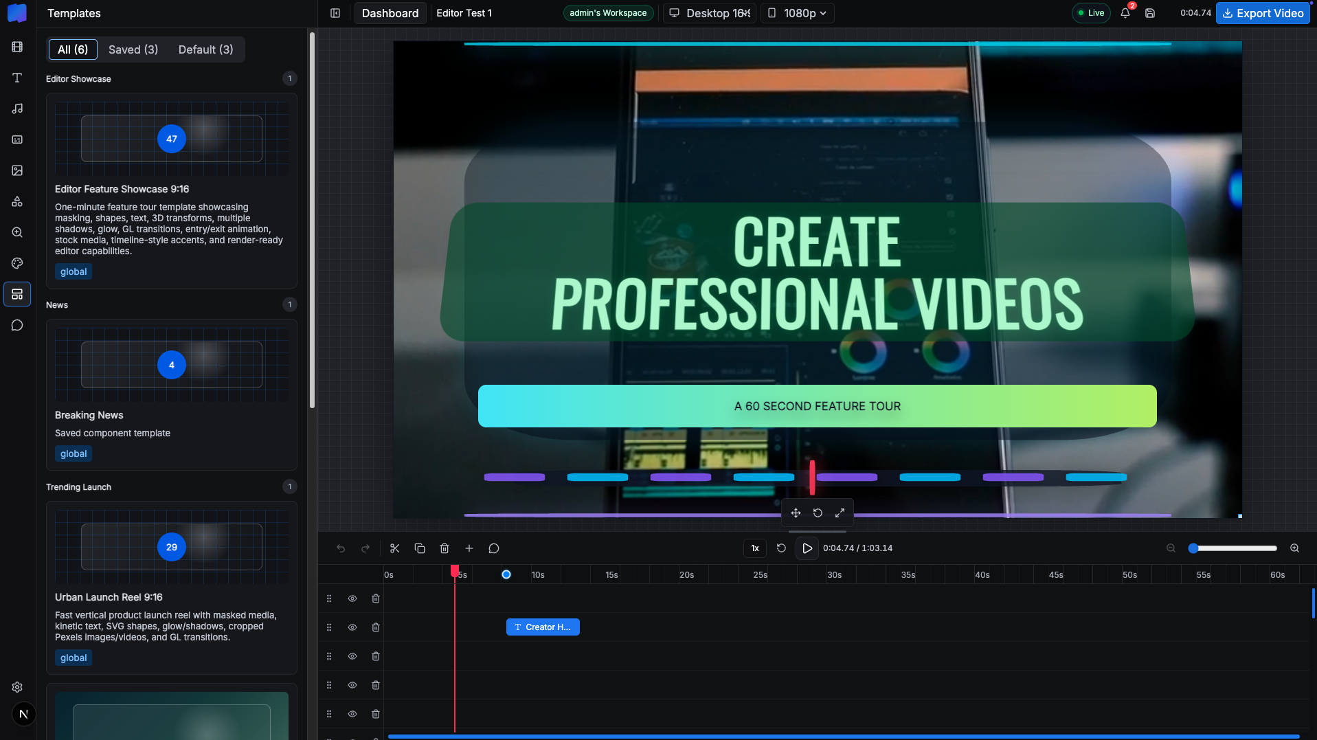 Multi-Track Editor & Templates screenshot