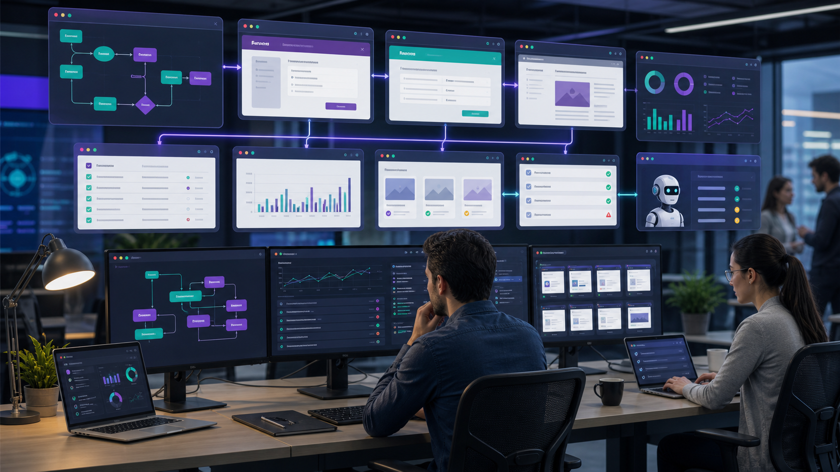 AI-generated enterprise software visual for Browser Automation Bot