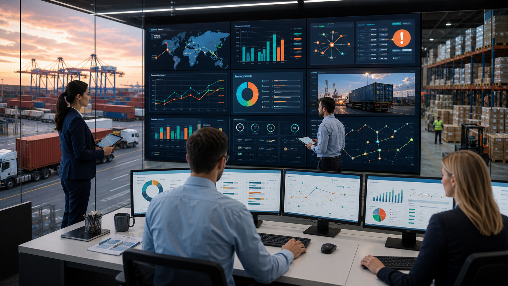 AI-generated enterprise software visual for Supply Chain Management